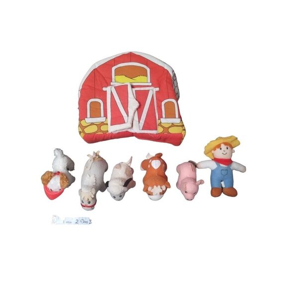 2005 Fisher Price Little People Set Story Book and Farm Animals with Barn Carryi - Picture 4 of 14